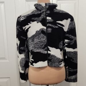 Women's Earl Rutenberg Black & White Cropped Jacket